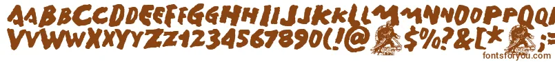 Шрифт GAMERA   – коричневые шрифты на белом фоне
