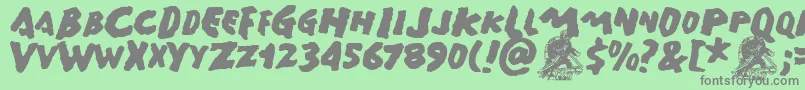 GAMERA   Font – Gray Fonts on Green Background