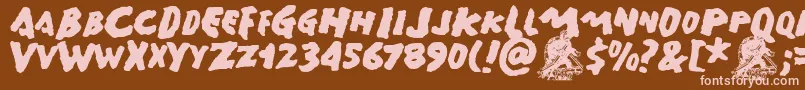 GAMERA   Font – Pink Fonts on Brown Background