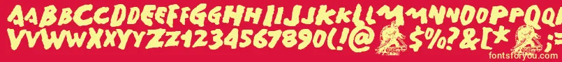 GAMERA   Font – Yellow Fonts on Red Background