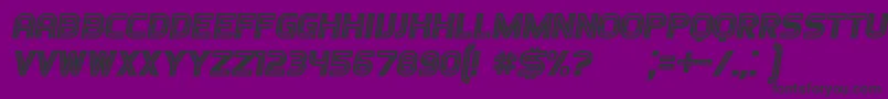 Games Italic-fontti – mustat fontit violetilla taustalla