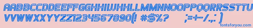 Шрифт Games Italic – синие шрифты на розовом фоне