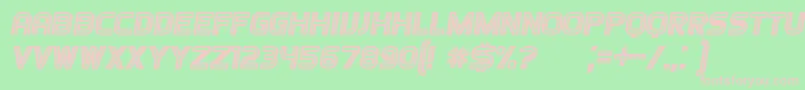 Шрифт Games Italic – розовые шрифты на зелёном фоне