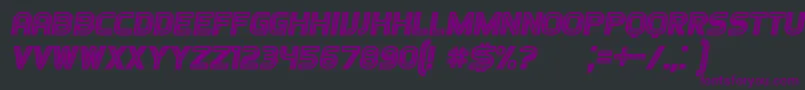 Games Italic Font – Purple Fonts on Black Background