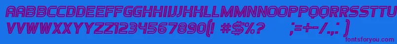 Шрифт Games Italic – фиолетовые шрифты на синем фоне