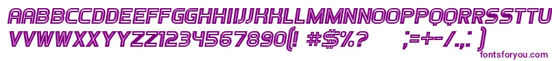 Шрифт Games Italic – фиолетовые шрифты на белом фоне