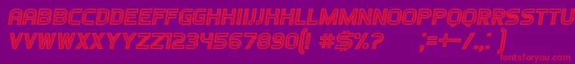 Шрифт Games Italic – красные шрифты на фиолетовом фоне
