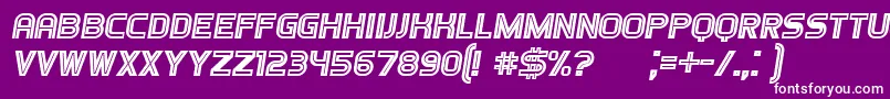 フォントGames Italic – 紫の背景に白い文字