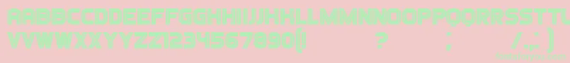 Games Font – Green Fonts on Pink Background