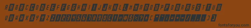 Шрифт Gameshow Italic – чёрные шрифты на коричневом фоне
