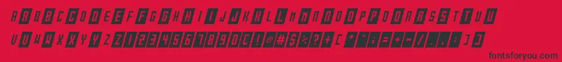 Gameshow Italic Font – Black Fonts on Red Background