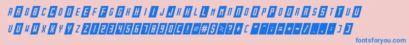 フォントGameshow Italic – ピンクの背景に青い文字