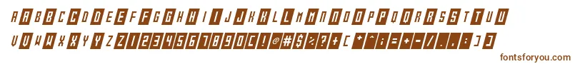 フォントGameshow Italic – 白い背景に茶色のフォント