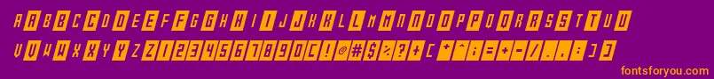 fuente Gameshow Italic – Fuentes Naranjas Sobre Fondo Morado