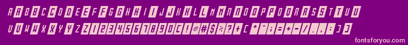 fuente Gameshow Italic – Fuentes Rosadas Sobre Fondo Morado