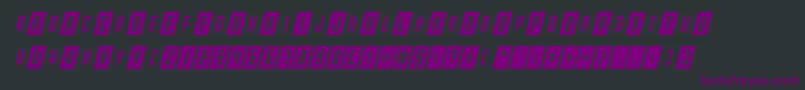 Police Gameshow Italic – polices violettes sur fond noir