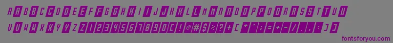 Gameshow Italic-fontti – violetit fontit harmaalla taustalla