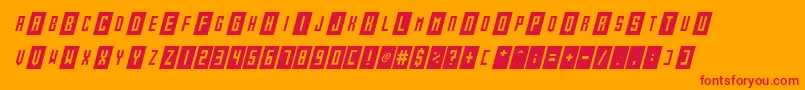 Gameshow Italic Font – Red Fonts on Orange Background