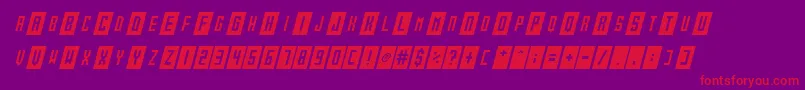 Gameshow Italic Font – Red Fonts on Purple Background