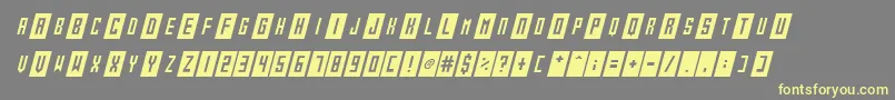 Gameshow Italic Font – Yellow Fonts on Gray Background