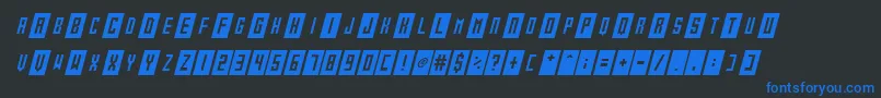 Gameshow Italic Font – Blue Fonts on Black Background
