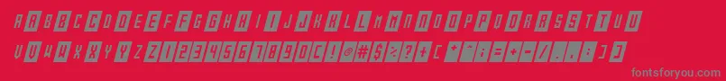 Gameshow Italic Font – Gray Fonts on Red Background