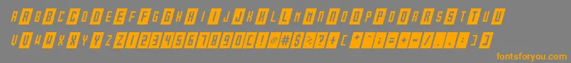 Gameshow Italic Font – Orange Fonts on Gray Background