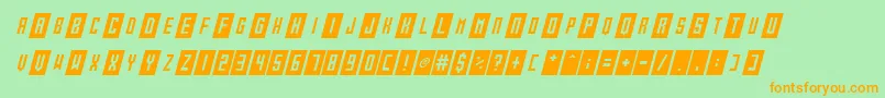 Gameshow Italic Font – Orange Fonts on Green Background