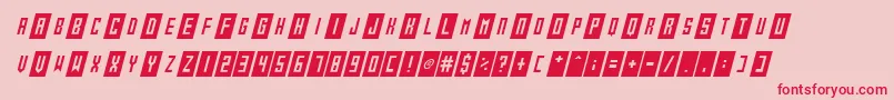 Gameshow Italic Font – Red Fonts on Pink Background