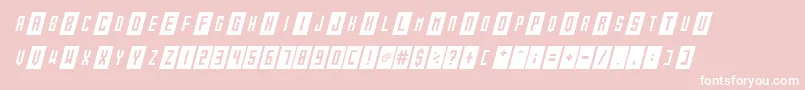 Gameshow Italic Font – White Fonts on Pink Background