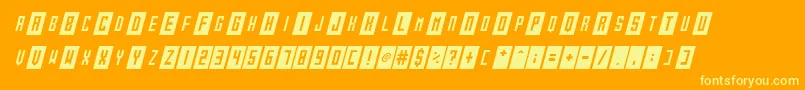 Gameshow Italic Font – Yellow Fonts on Orange Background