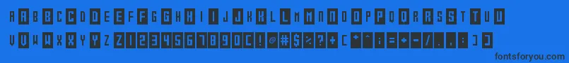 Шрифт Gameshow – чёрные шрифты на синем фоне
