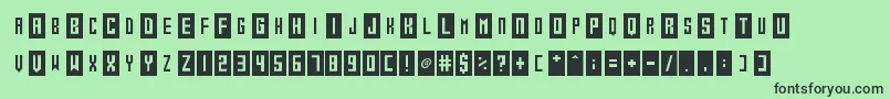Шрифт Gameshow – чёрные шрифты на зелёном фоне