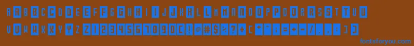 Gameshow Font – Blue Fonts on Brown Background