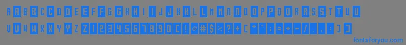 Gameshow Font – Blue Fonts on Gray Background