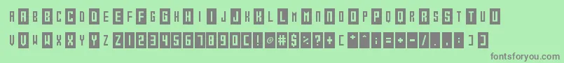 Gameshow Font – Gray Fonts on Green Background