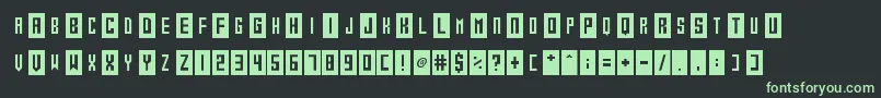 Gameshow Font – Green Fonts on Black Background