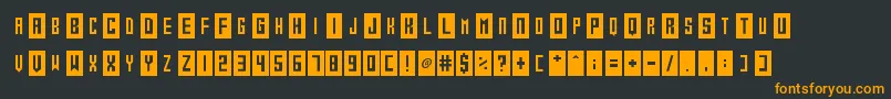 Шрифт Gameshow – оранжевые шрифты на чёрном фоне