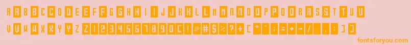 Gameshow Font – Orange Fonts on Pink Background