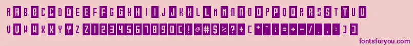 Gameshow Font – Purple Fonts on Pink Background