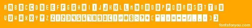 Gameshow Font – White Fonts on Orange Background