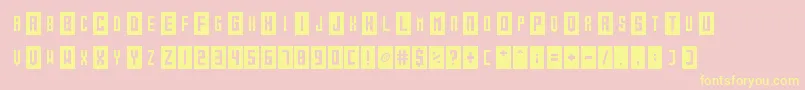 Gameshow Font – Yellow Fonts on Pink Background