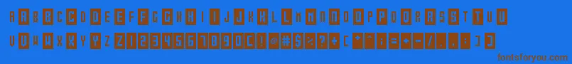 Gameshow Font – Brown Fonts on Blue Background