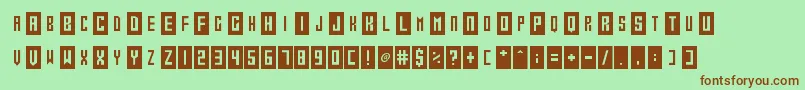 Gameshow Font – Brown Fonts on Green Background