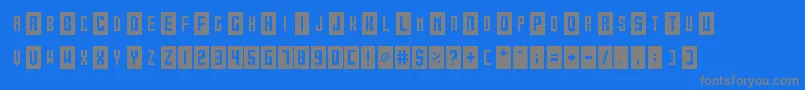 Gameshow Font – Gray Fonts on Blue Background
