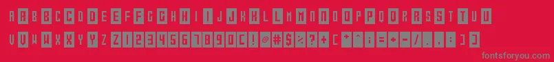 Gameshow Font – Gray Fonts on Red Background