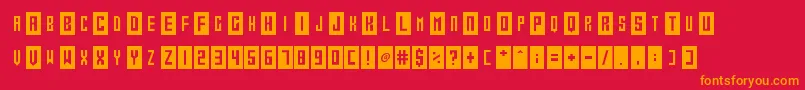 Gameshow Font – Orange Fonts on Red Background