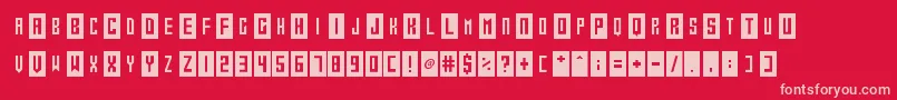 フォントGameshow – 赤い背景にピンクのフォント