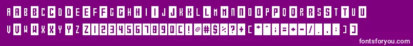 Gameshow Font – White Fonts on Purple Background