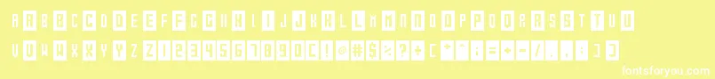 Gameshow Font – White Fonts on Yellow Background